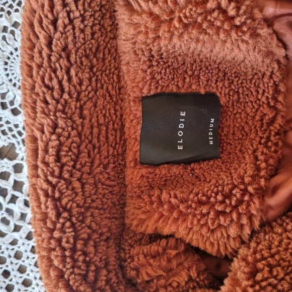 Elodie Jackets & Coats | Teddy Jacket Sz M | Color: Brown - Picture 2 of 4